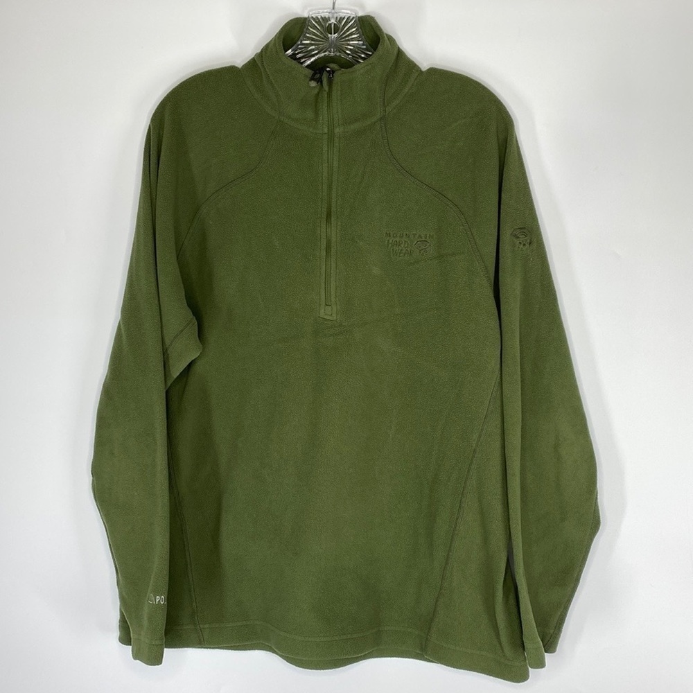 Mountain Hardware Polartec Green Pullover 1/4 Zip Sweatshirt Size Large